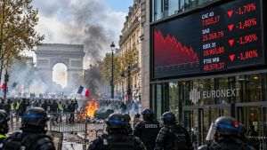 Protestele din Franţa aduc declin pe bursele europene